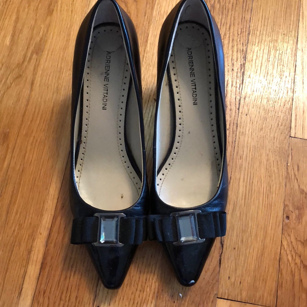 Adrienne Vittadini Black Heels Pumps Size 6.5
